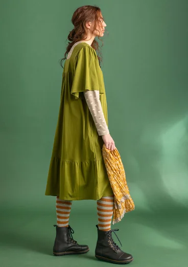 Jersey dress in cotton/modal - moss green