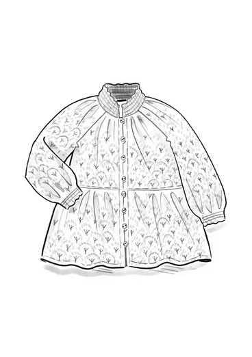 Blouse tissée "Neela" en coton biologique - rayon de soleil
