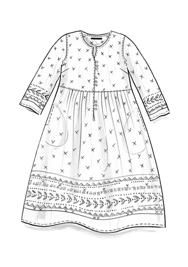 Robe "Kristine" en coton/laine - tomate