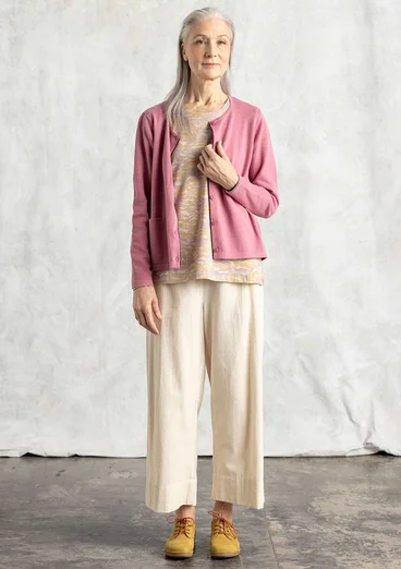 Strickjacke aus Bio-/Recycling-Baumwolle - mineralrosa