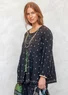 Vævet kunstnerbluse "Signe" i økologisk bomuld (sort XXL)