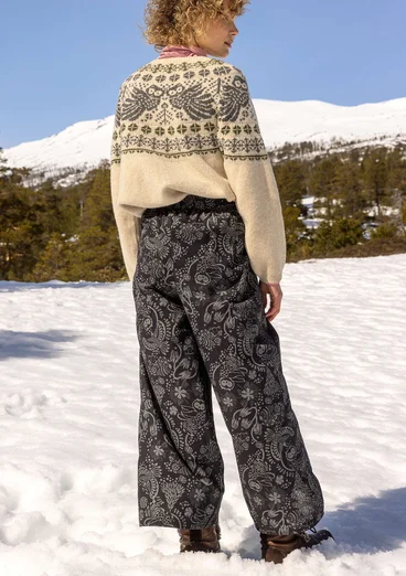 “Denali” woven organic cotton trousers - black