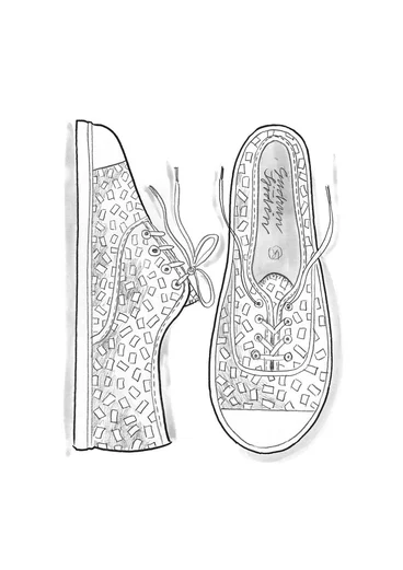 “Tilde” cotton canvas sneakers - dijon