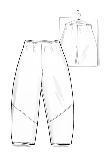 Jersey pants in organic cotton - black