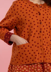 Dotted organic cotton cardigan - rowan