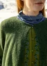 Cardigan "Forgetmenot" i alpakamiks (skovgrøn/meleret L)
