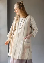 “Ketchi” woven wool/cotton sleeveless dress - oyster