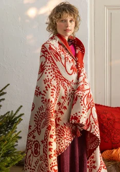 “Taiga” knit throw in lambswool - copper