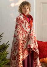 “Taiga” knit throw in lambswool - copper