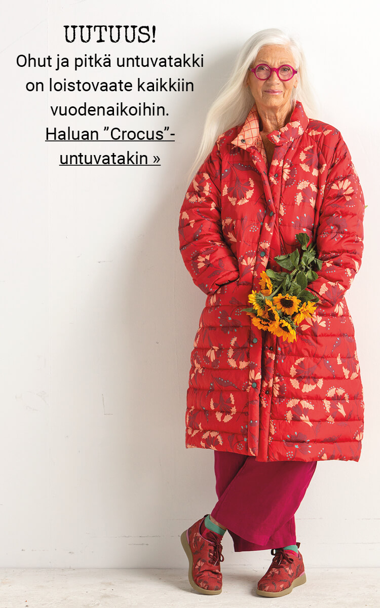 New arrival! “Crocus” down coat made from recycled polyester/recycled down