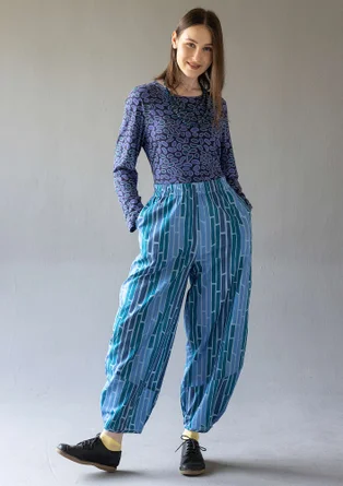 Shirt „Leopard“ aus Bio-Baumwolle - dunkelindigo