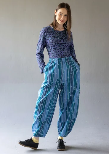 Shirt „Leopard“ aus Bio-Baumwolle - dunkelindigo