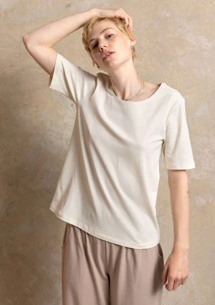 Jerseyshirt „Theia“ aus Bio-Baumwolle/Elasthan - feder