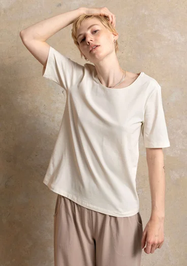 Jerseyshirt „Theia“ aus Bio-Baumwolle/Elasthan - feder