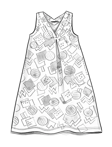 Tricot jurk "Kompass" van biologisch katoen - smultron
