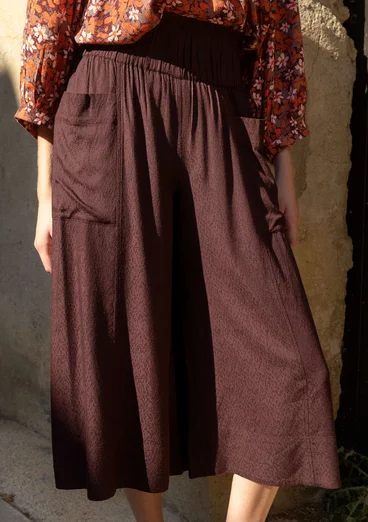 Webhose „Flora Flow“ aus Viskose - dunkelaubergine