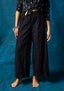“Marocko” woven organic cotton trousers black thumbnail