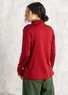 Lyocell/elastane jersey polo-neck top (lingonberry XS)