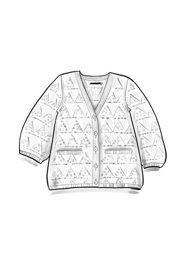 Organic cotton textured-knit cardigan - guava