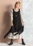 Robe "Pytte" en jersey de lyocell/élasthanne (noir / écru M)