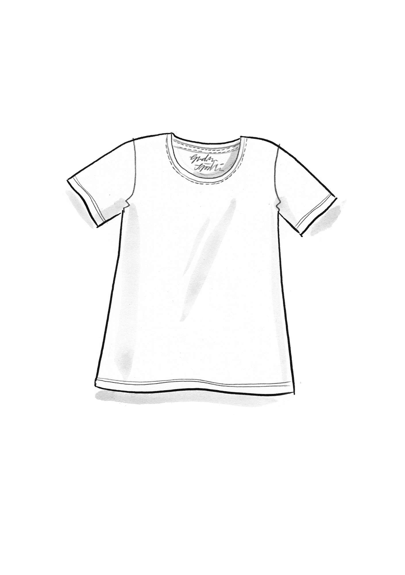 T-Shirt „Iliana“ aus Öko-Baumwolle/Elasthan schwarz