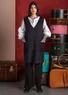 Woven dress in organic cotton (black M)