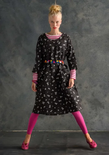 Robe "Sprint" en lin - noir/motif