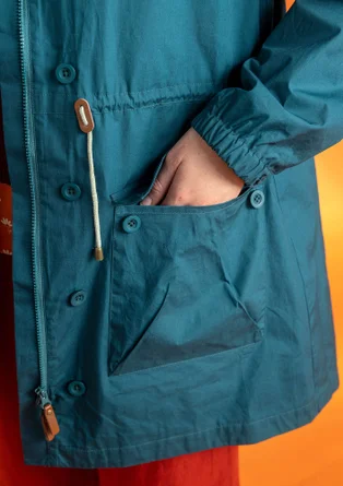 Parka "Irma" en coton biologique tissé - jaspe foncé