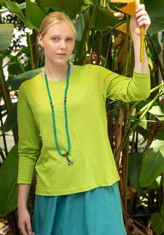 Solid-colored top in organic cotton/modal - tropisk0SP0grn