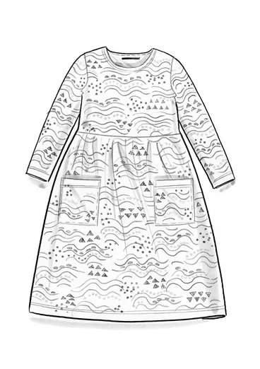 “Dorinda” jersey dress in organic cotton/modal - dark hydrangea