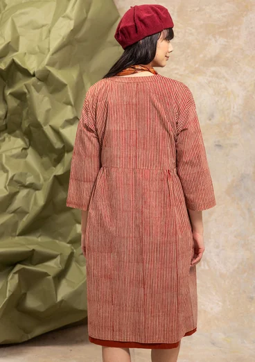 Robe tissée ”Rose hip” en coton biologique - henné