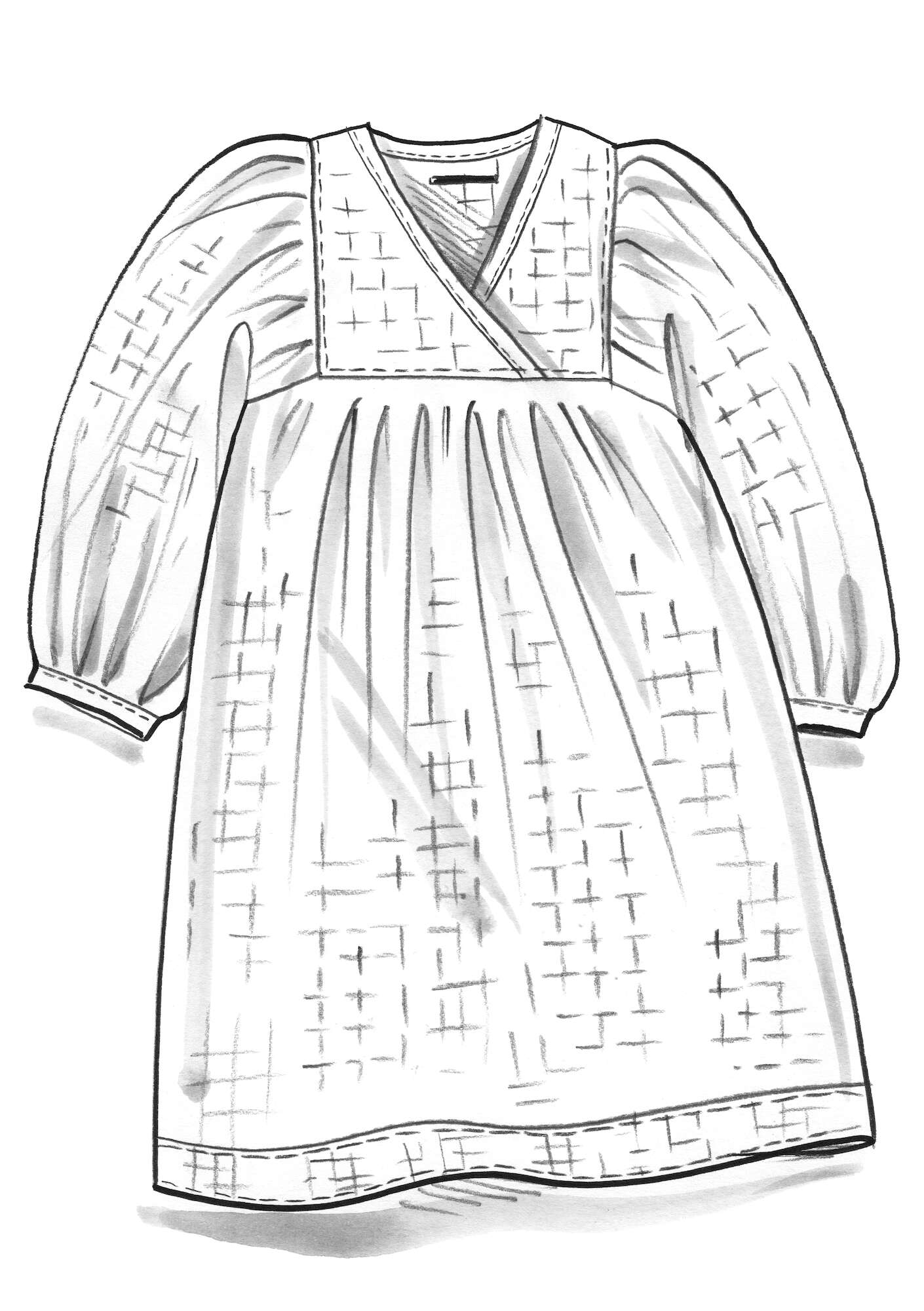Kleid „Hilda“ aus Bio-Baumwollgewebe