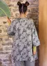 Kimono „Amaya“ aus Bio-Baumwolle/Leinen (eisengrau L)