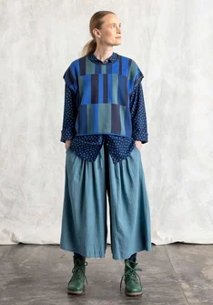 “Rut” woven viscose/linen trousers - verona green