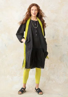 Webkleid aus Bio-Baumwolle - schwarz