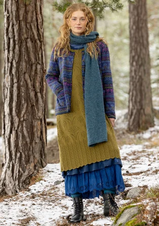 Strickkleid „Alma“ aus Bio-/Recycling-Baumwolle - dunkelolive