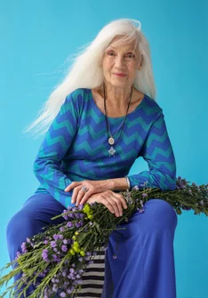 Top "Aina" en jersey de coton biologique/modal - bleu saphir/turquoise
