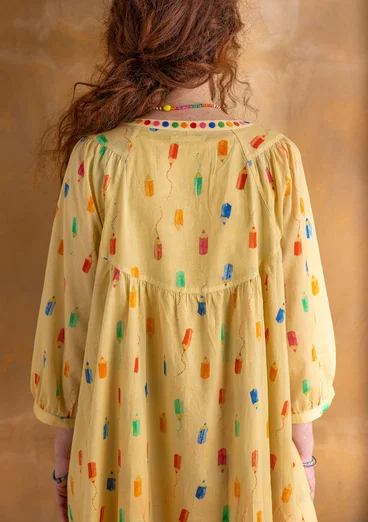 Blouse d'artiste "Crayon" en coton biologique - rayon de soleil