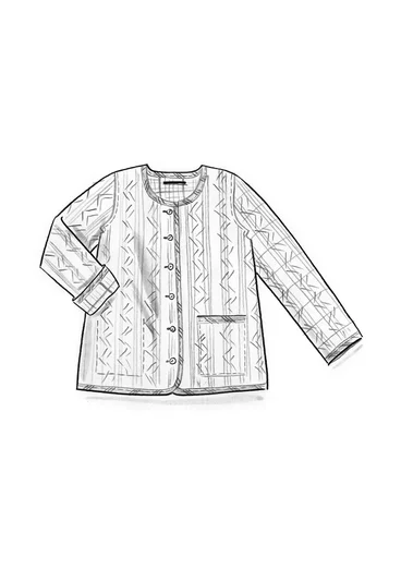 “Kerala” reversible checked organic cotton jacket - black