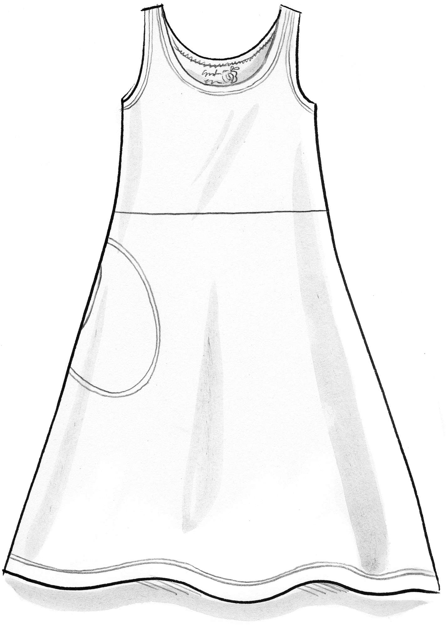 Tricot jurk  Pytte  van biologisch katoen/modal/elastaan