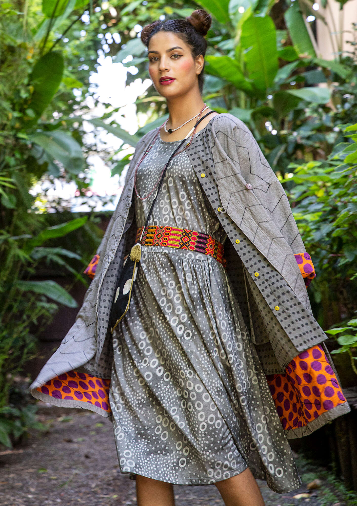 Kimono” quilted coat in organic cotton/linen gudrunsjoden.com