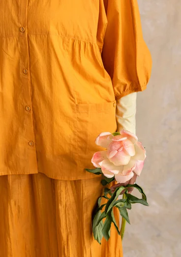 “Tindra” woven organic cotton blouse - clementine