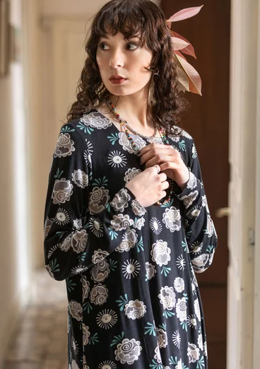 “Maya” lyocell/elastane jersey dress - black