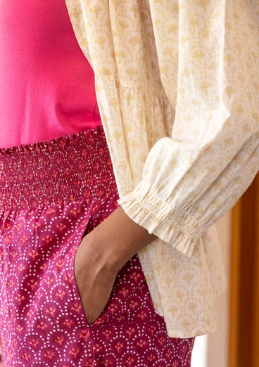 Blouse tissée "Neela" en coton biologique - plumes