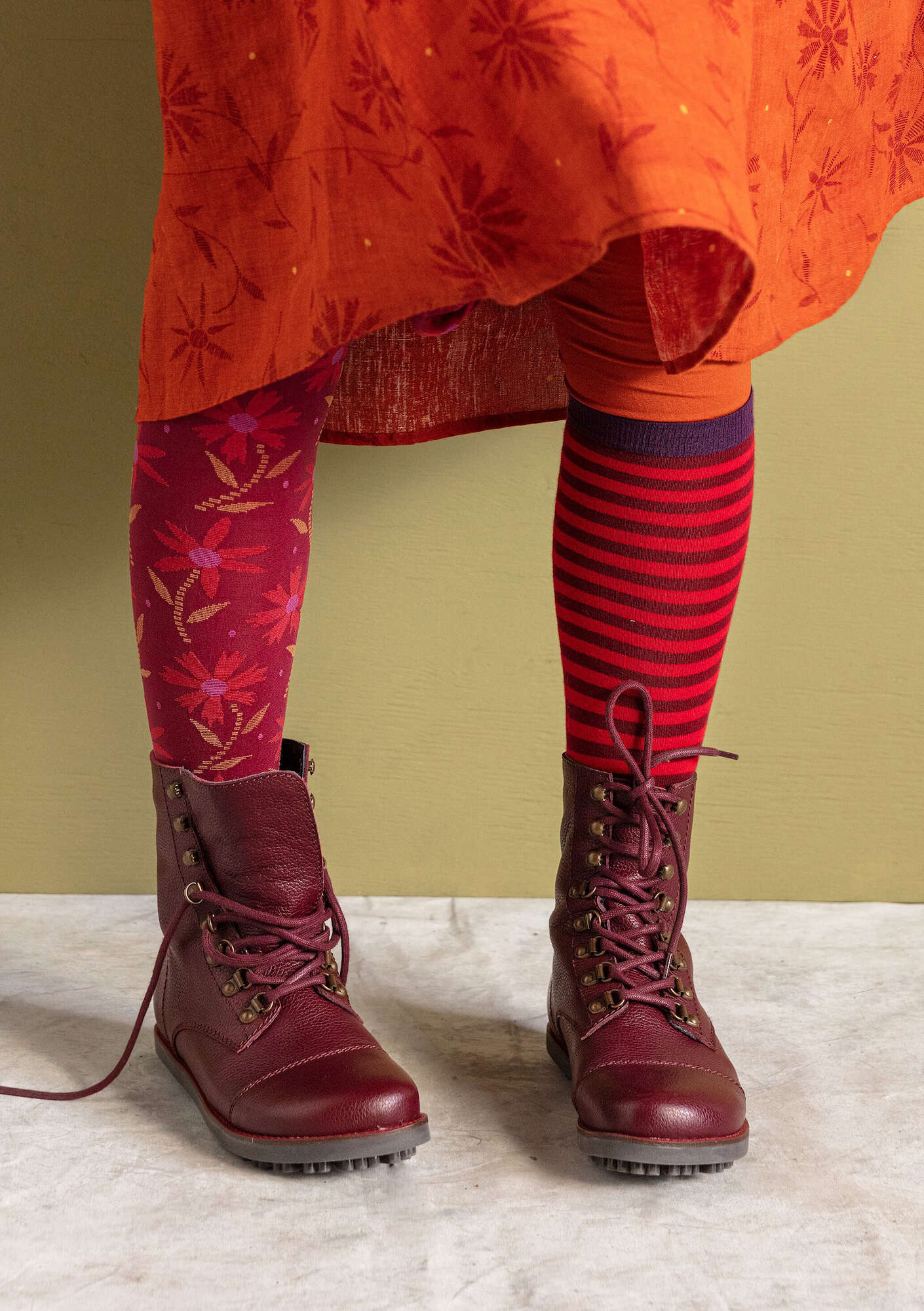 Nappa boots purple red