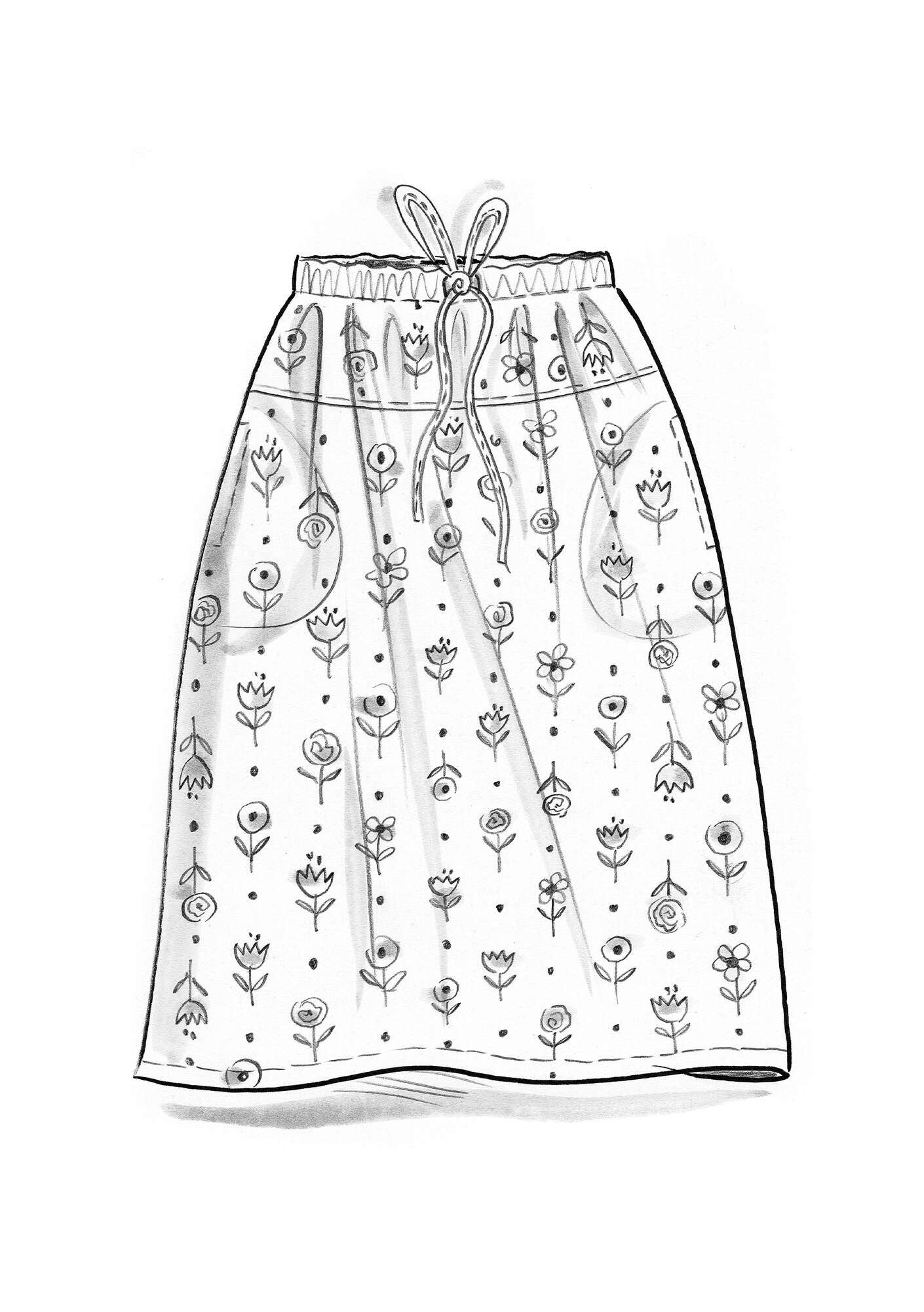 HYEON ヘヨン jacquard skirt / black × white HYEON (ヘヨン) official online store