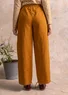 Pantalon en tissu de coton biologique/lin (moutarde XL)
