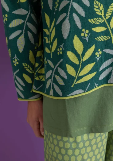 “Ophelia” organic/recycled cotton sweater - bottle green