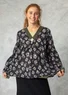 Blouse "Andes" en coton biologique (noir S)