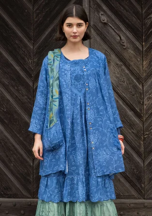 Artistblus "Elisabeth" i ekologisk bomull/lin - 